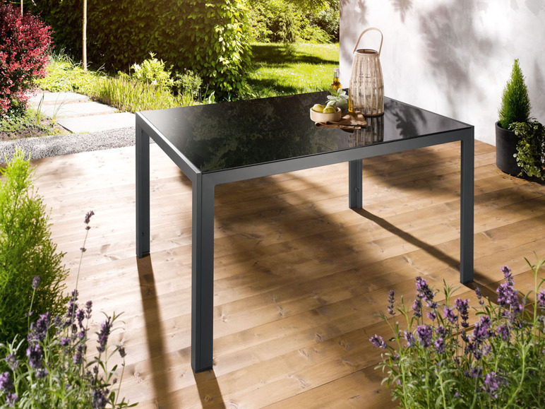 Pełny ekran: LIVARNO home Aluminiowy stół ogrodowy Toronto, 140 x 90 cm, antracyt - zdjęcie 3