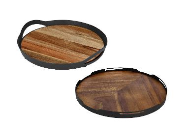 SILVERCREST® Zestaw tac do serwowania: taca obrotowa i taca klasyczna okrągła