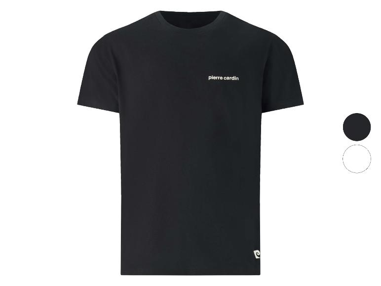 Czarny T-shirt z krótkim rękawem z małym logo w prawym dolnym rogu.