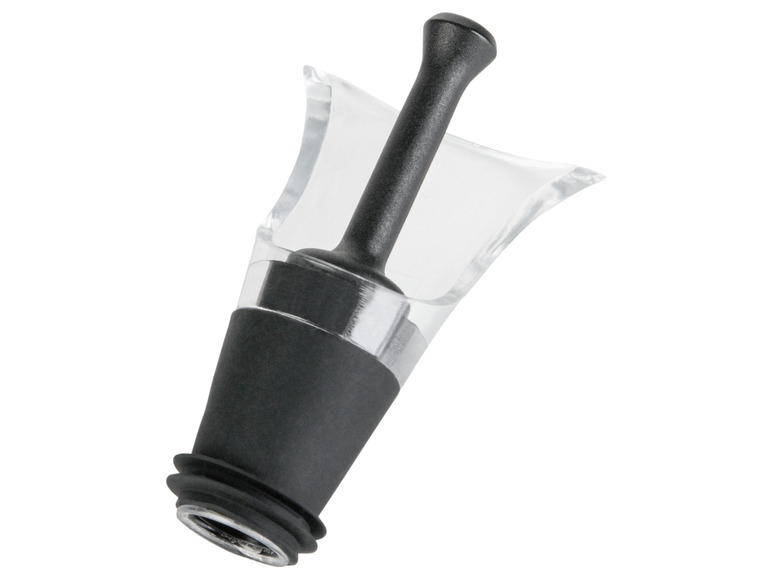 Czarny korek do wina z plastikową osłoną.