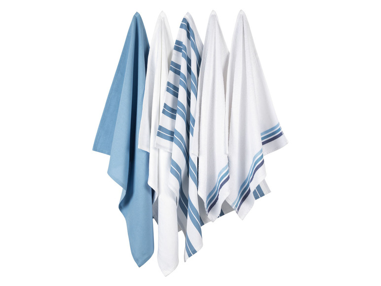 Pełny ekran: LIVARNO home Zestaw ścierek i ręczników kuchennych, 5 sztuk - zdjęcie 8