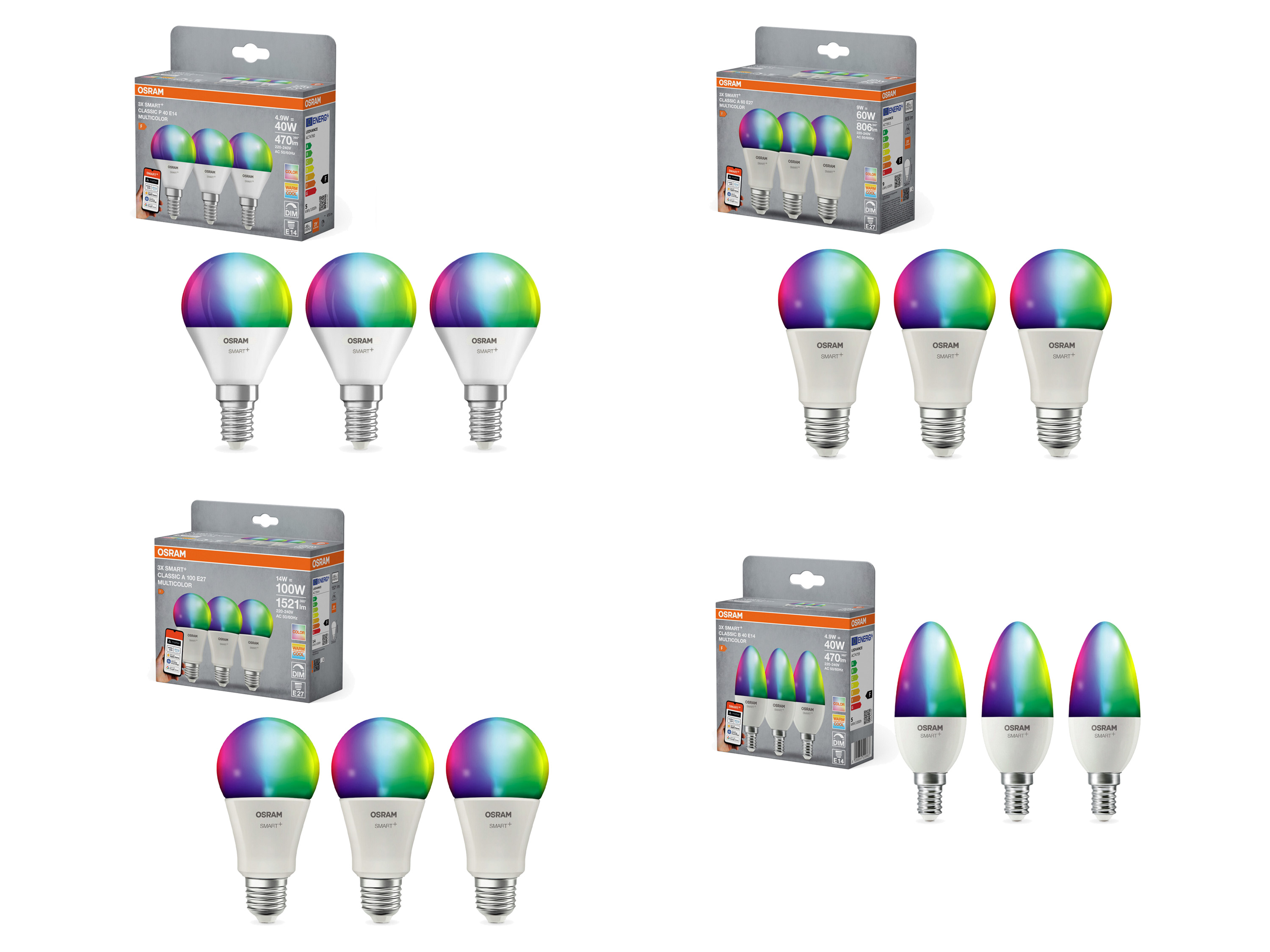 OSRAM Inteligentne żarówki Smart MATTER, 3-pak