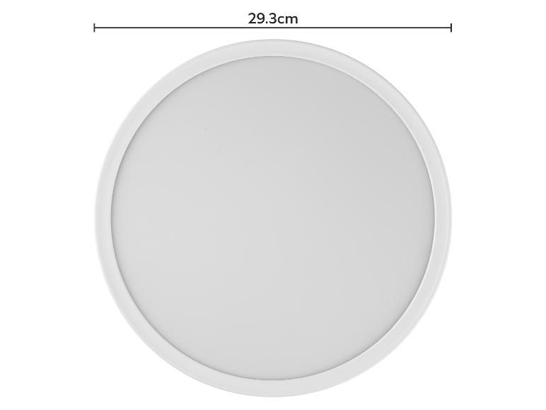 Biała okrągła lampa sufitowa o średnicy 29,3 cm