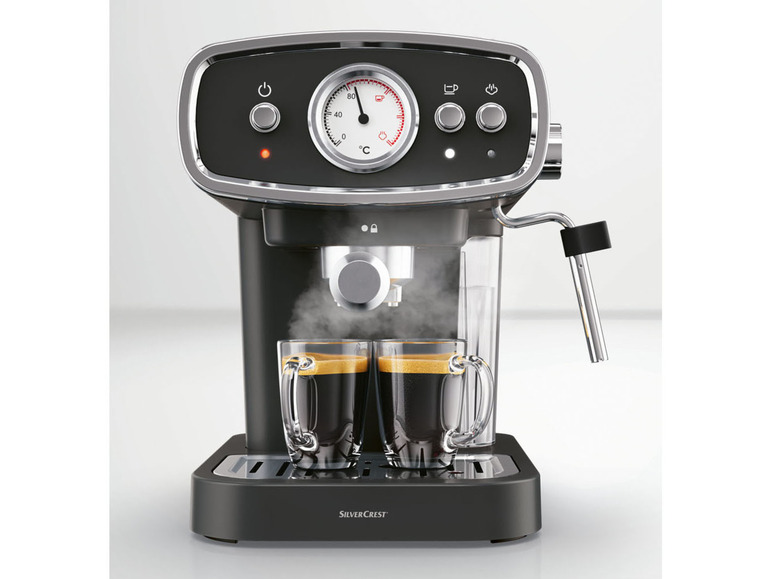 Pełny ekran: SILVERCREST® Ekspres do kawy ciśnieniowy kolbowy SEM 1050 B1, 1050 W, ze spieniaczem - zdjęcie 12