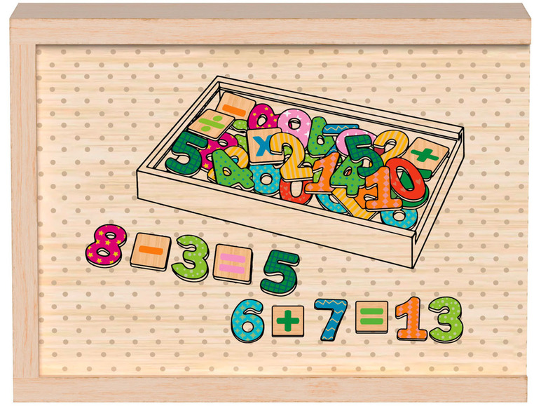 Pełny ekran: Playtive Drewniana układanka magnetyczna litery, cyfry lub kształty, 1 zestaw - zdjęcie 2