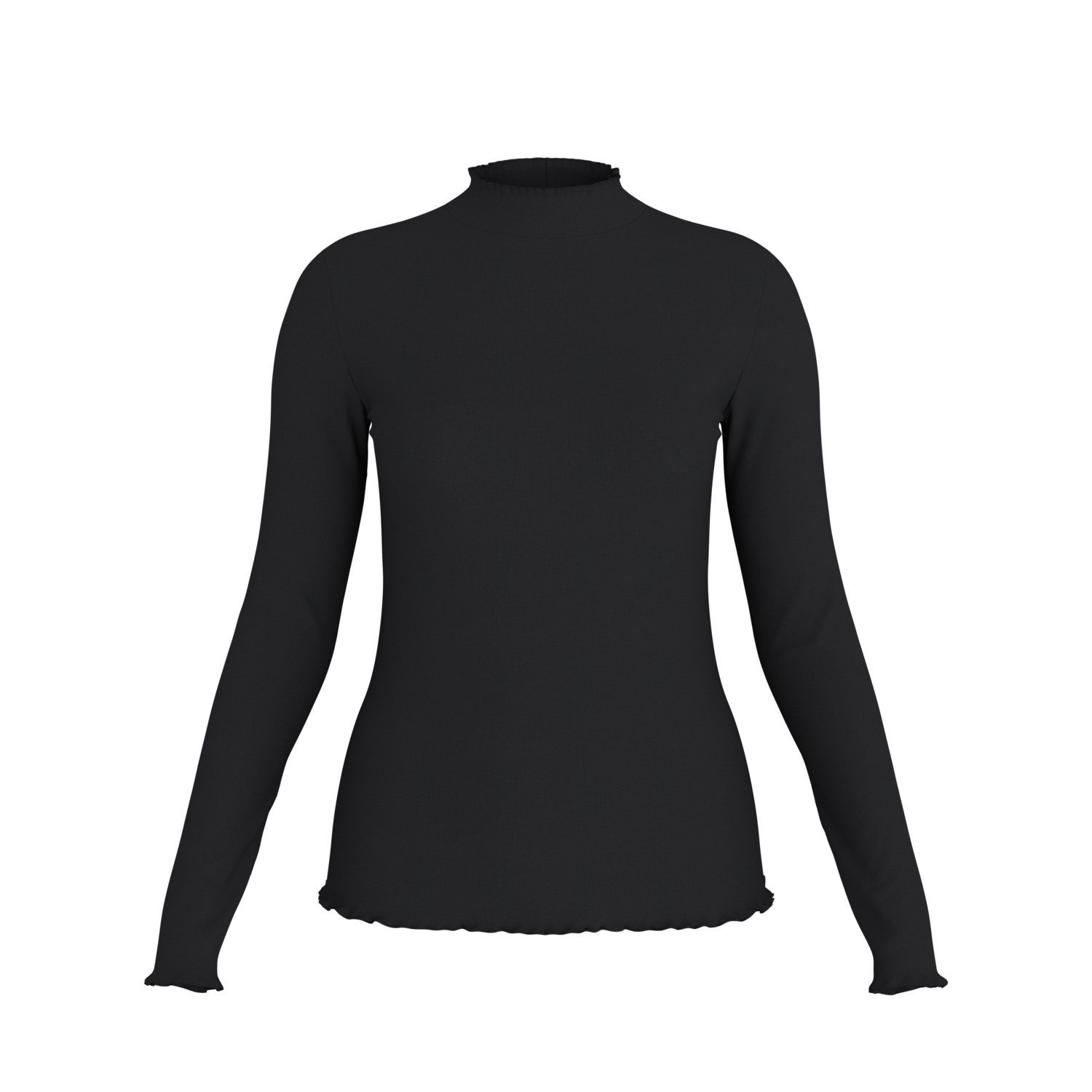 ESMARA® Koszulka z golfem damska (Czarny, L(44/46))