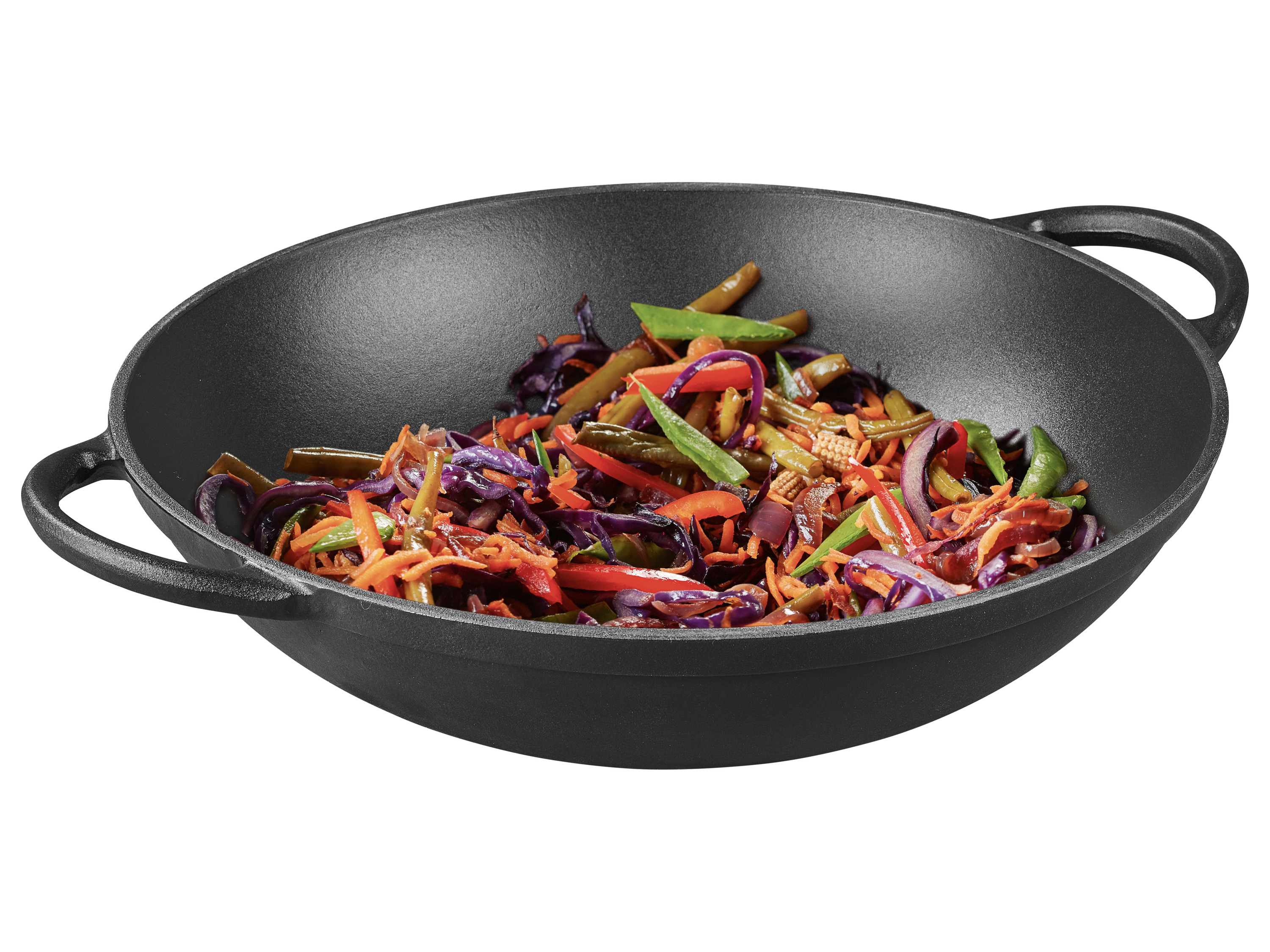 GRILLMEISTER Grill-wok żeliwny / Kociołek żeliwny / Forma do pieczenia z pokrywką żeliwna (Wok do grilla)