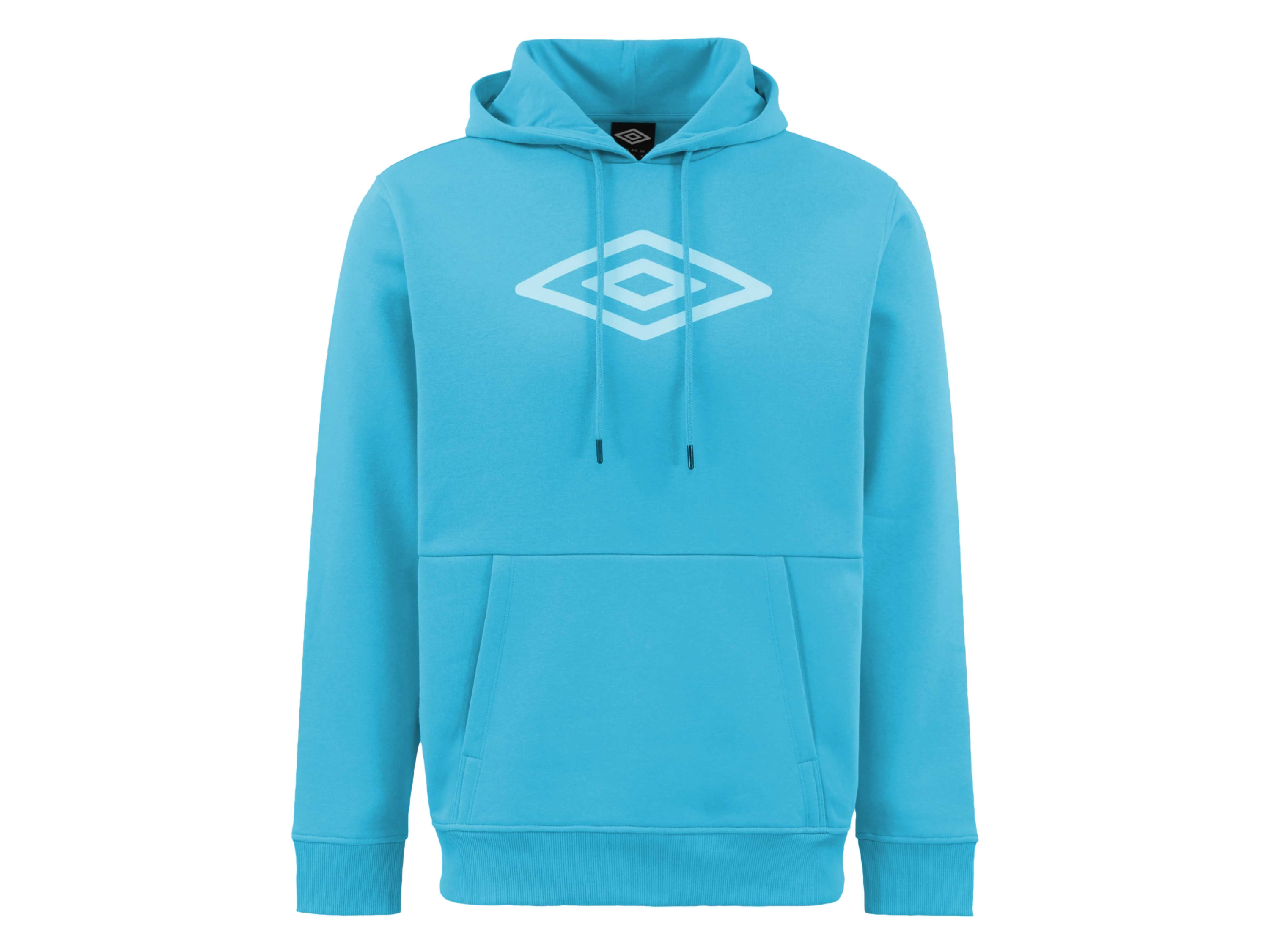 UMBRO Męska bluza z kapturem (Jasnoniebieski, L)