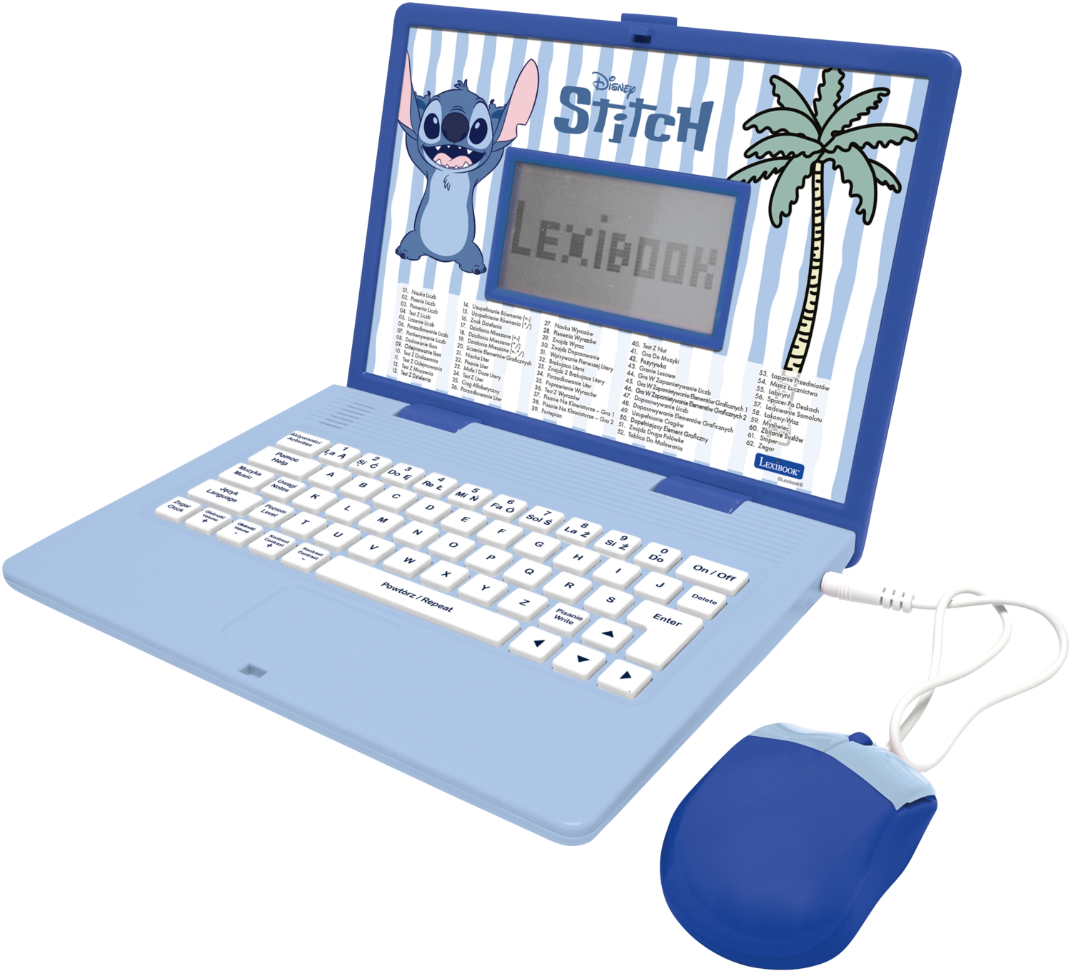 LEXIBOOK Laptop dla dzieci Stitch lub Spiderman