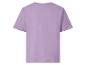 Prosty fioletowy T-shirt z krótkim rękawem, widok z tyłu