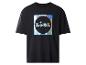 Czarny T-shirt z holograficznym logo Lidl na środku.