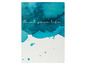 Notes z akwarelowym wzorem w odcieniach niebieskiego i napisem 'Paint your life'.