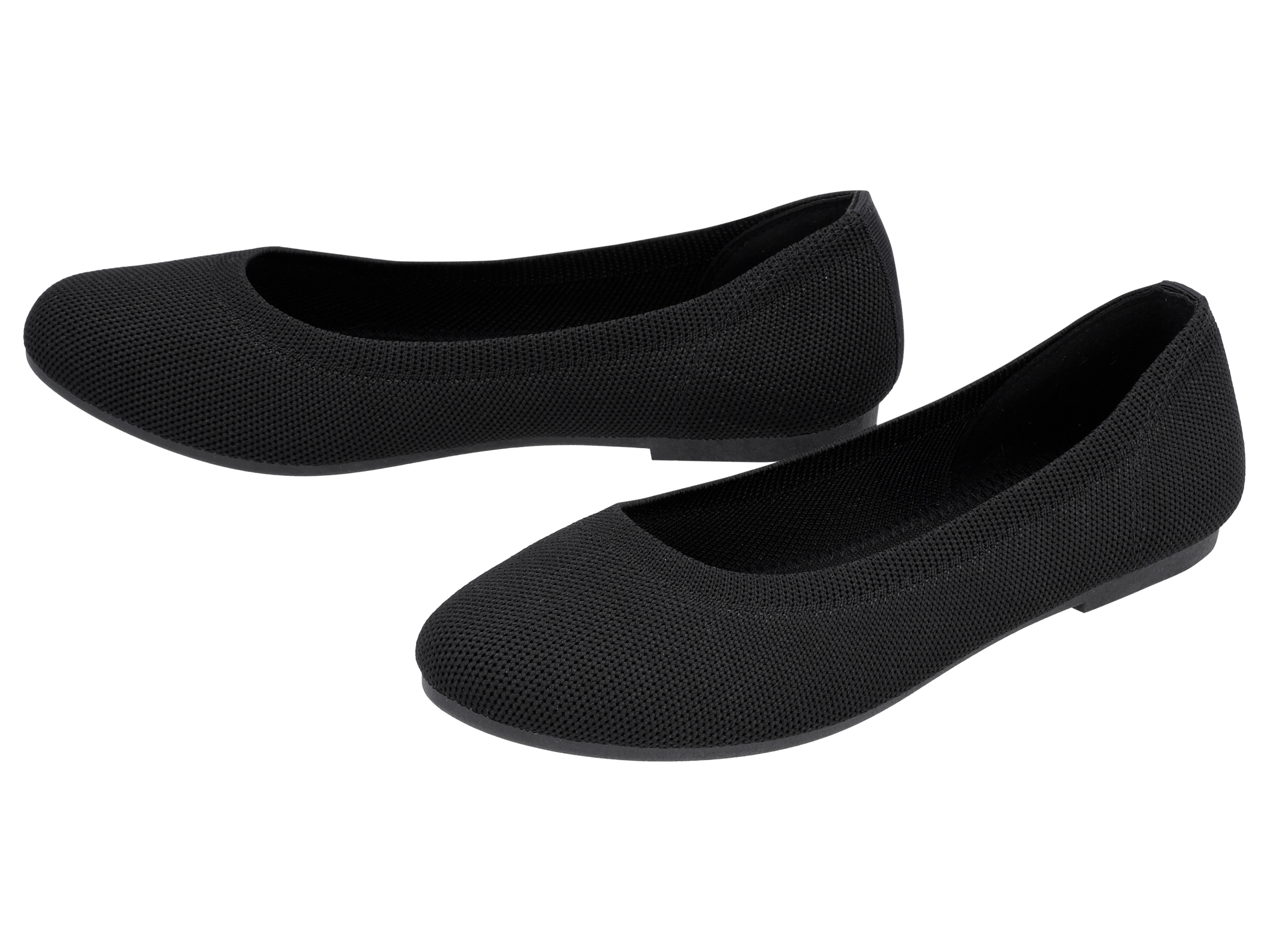 ESMARA® Baleriny damskie składane (Czarny, 38)