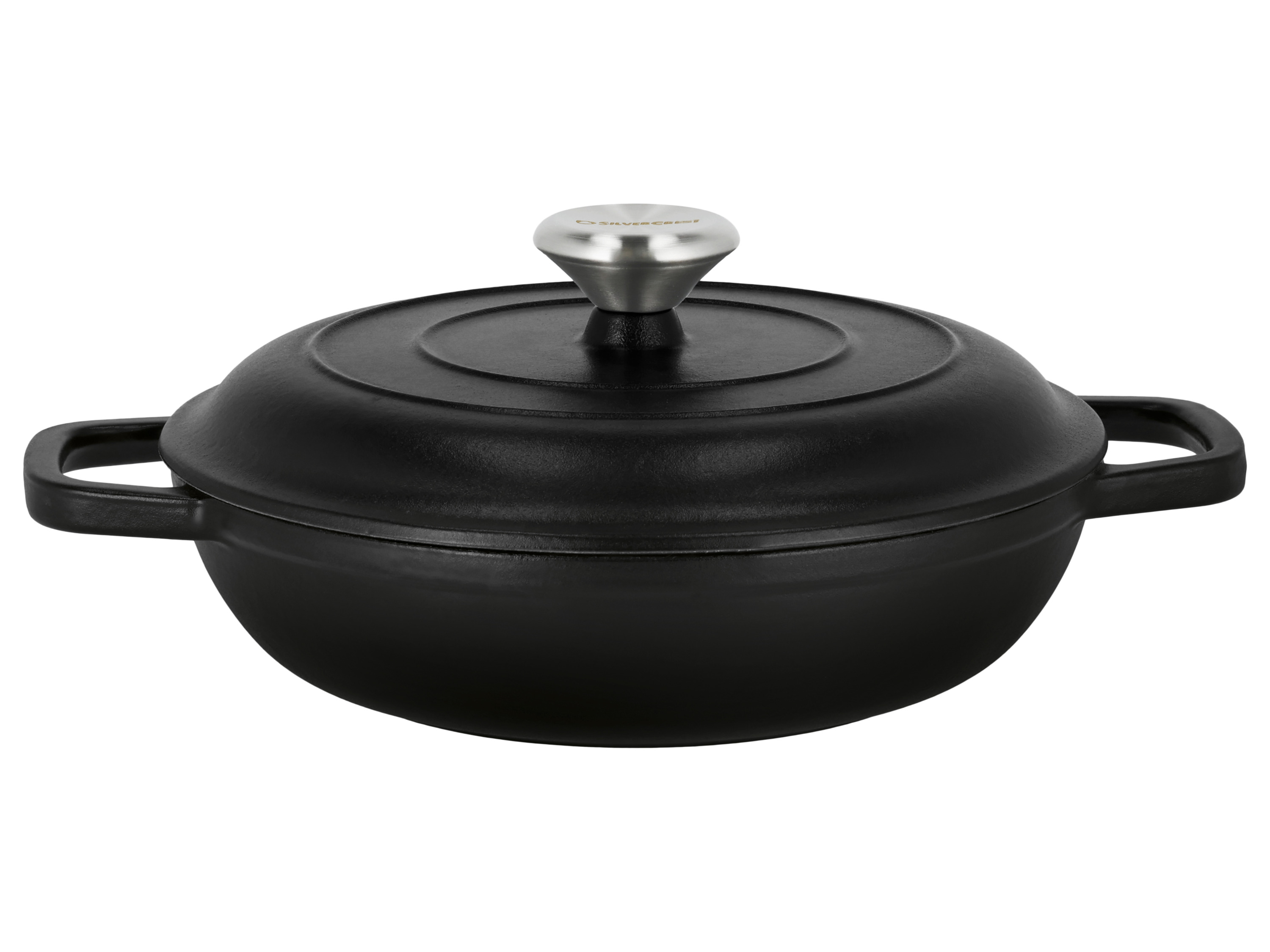 SILVERCREST® Żeliwna patelnia do serwowania Premium, Ø 25 cm (Czarny)
