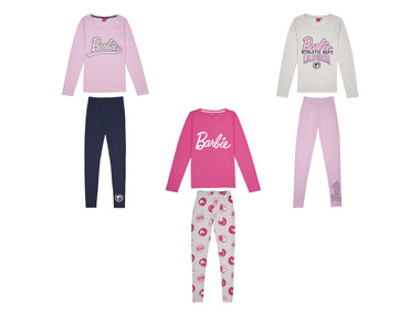 Piżama damska z bawełną z kolekcji Barbie (koszulka + spodnie)