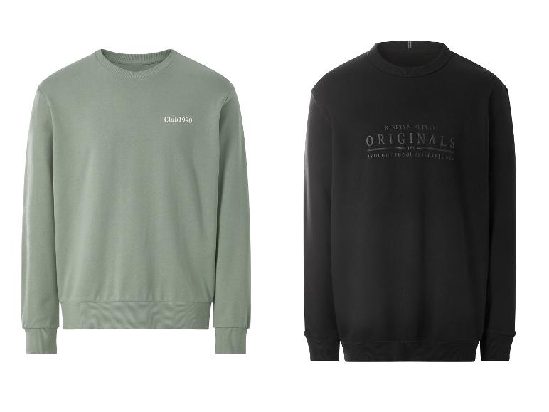 Dwie bluzy: jasnozielona z napisem „Club1990” i czarna z napisem „Originals”.