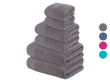 LIVARNO home Komplet 6 ręczników frotte