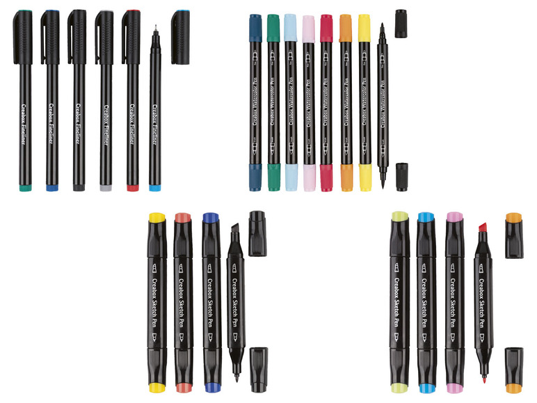 Pełny ekran: Marabu CREABOX Zestaw pisaków, intensywne kolory - zdjęcie 1