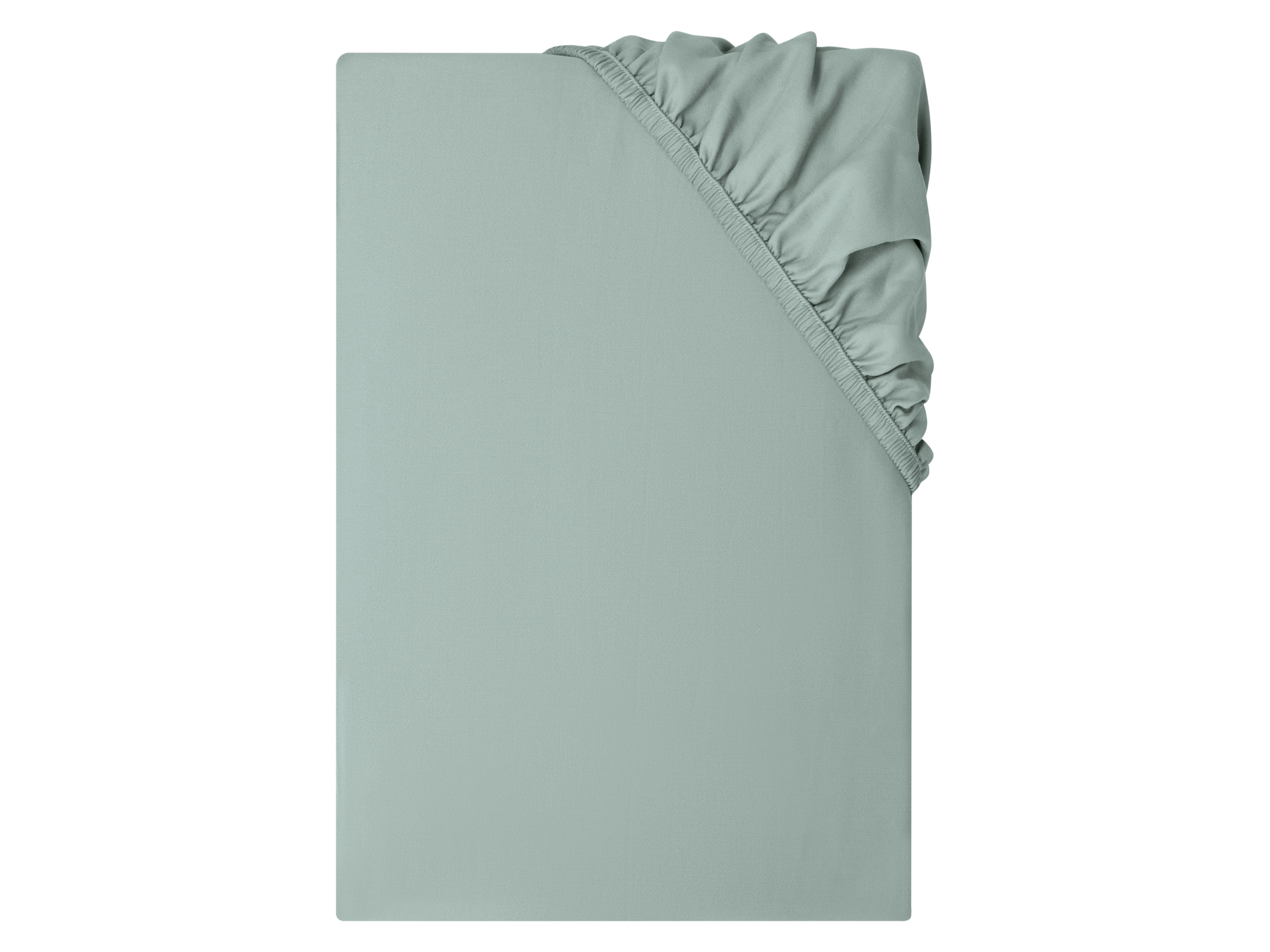 LIVARNO® Prześcieradło z gumką satynowe, 180-200 x 200 cm (zielony)