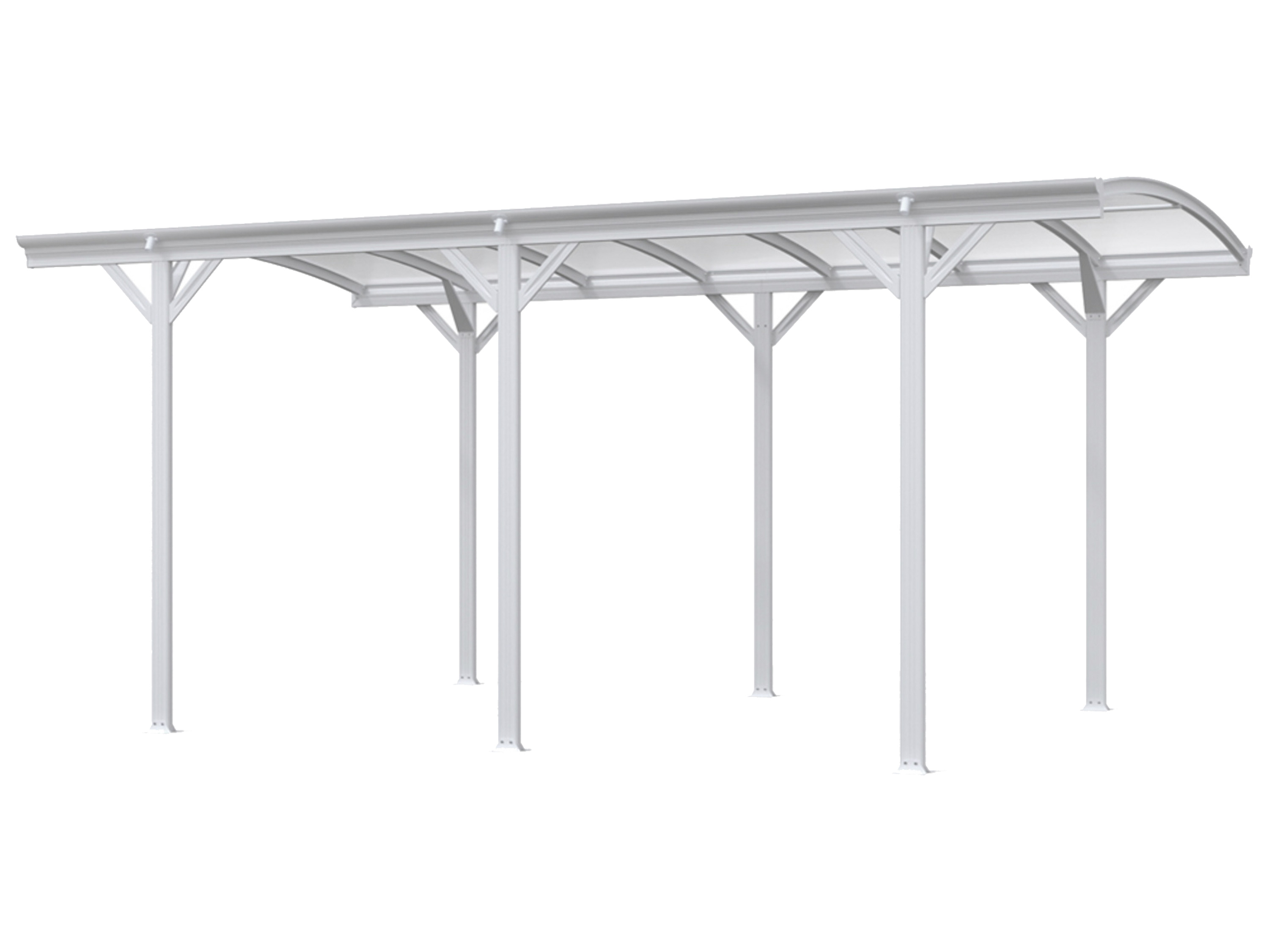 HOME DELUXE Designowa wiata garażowa »FALO« (505 x 303 cm, biała)