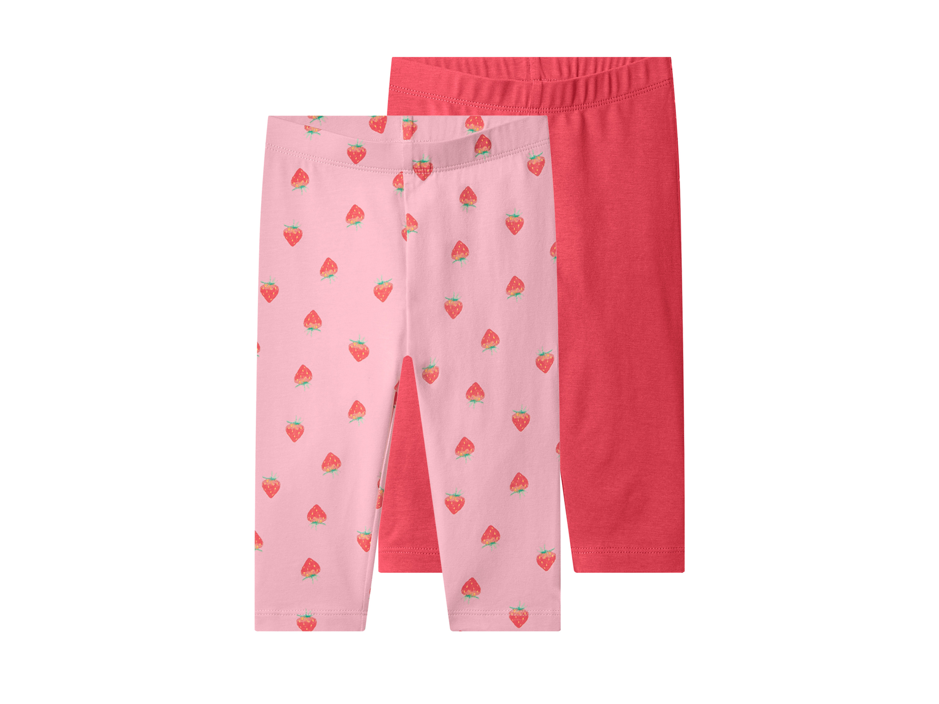 lupilu® Legginsy capri dziewczęce, 2 pary (Różowy, 98/104)