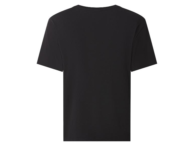 Czarny T-shirt z krótkim rękawem, widok z tyłu