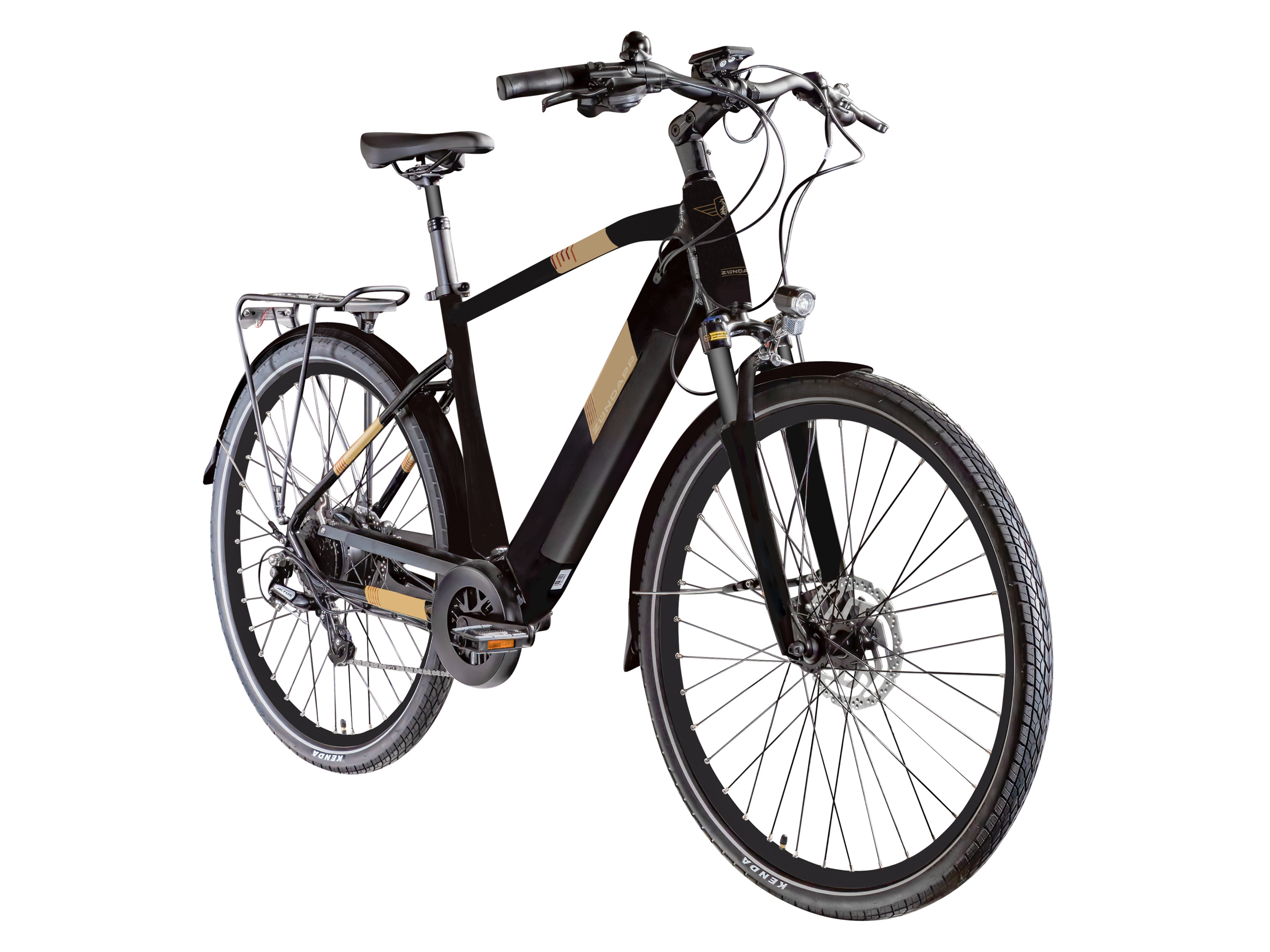 ZÜNDAPP Rower elektryczny trekkingowy »Z810 700c«, 28 cali (Męski, Czarny/złoty)
