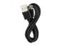 Czarny kabel USB z wtyczką micro USB.