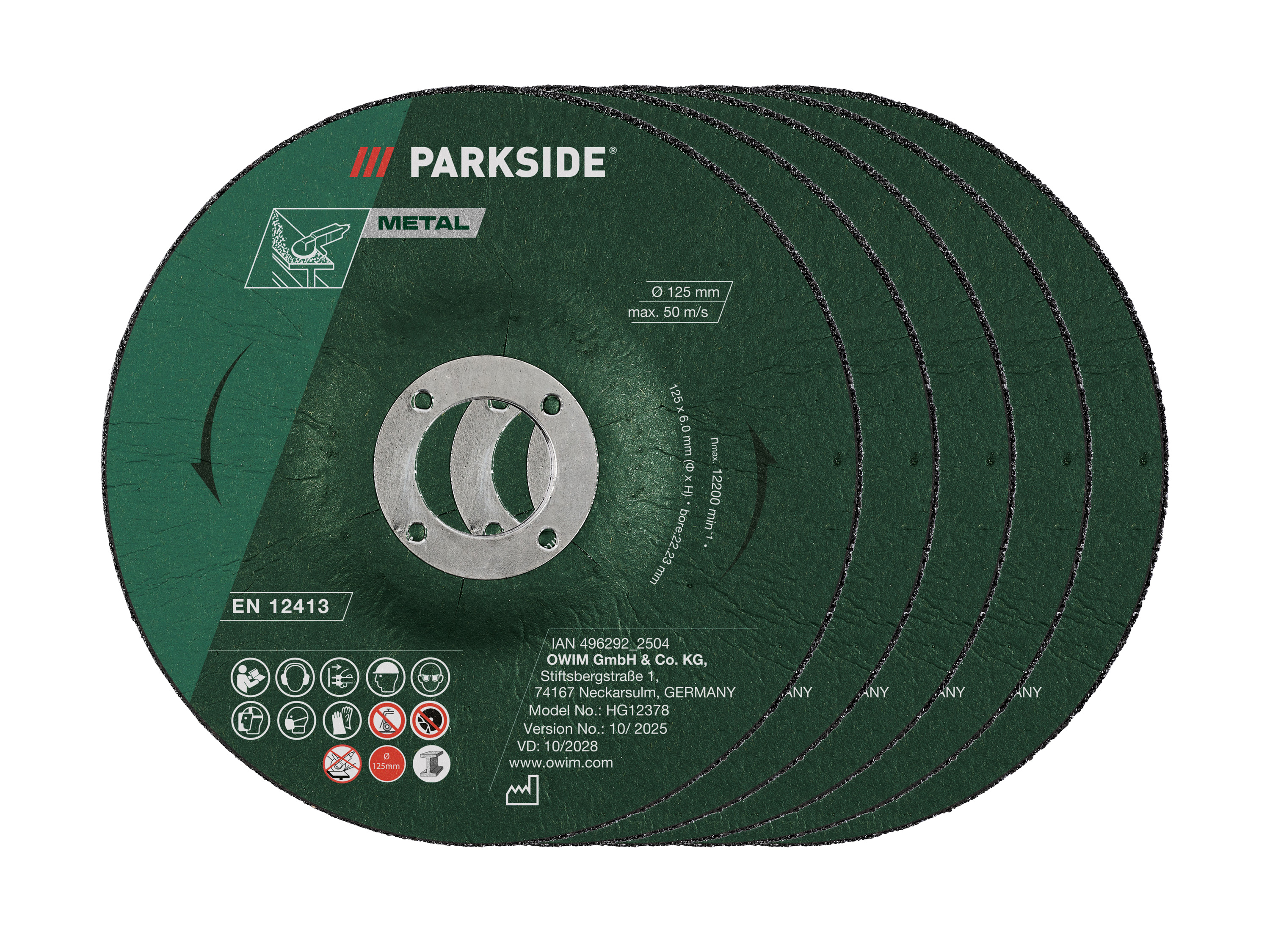PARKSIDE® Akcesoria do szlifierek kątowych (Tarcze do zdzierania, 5 sztuk)