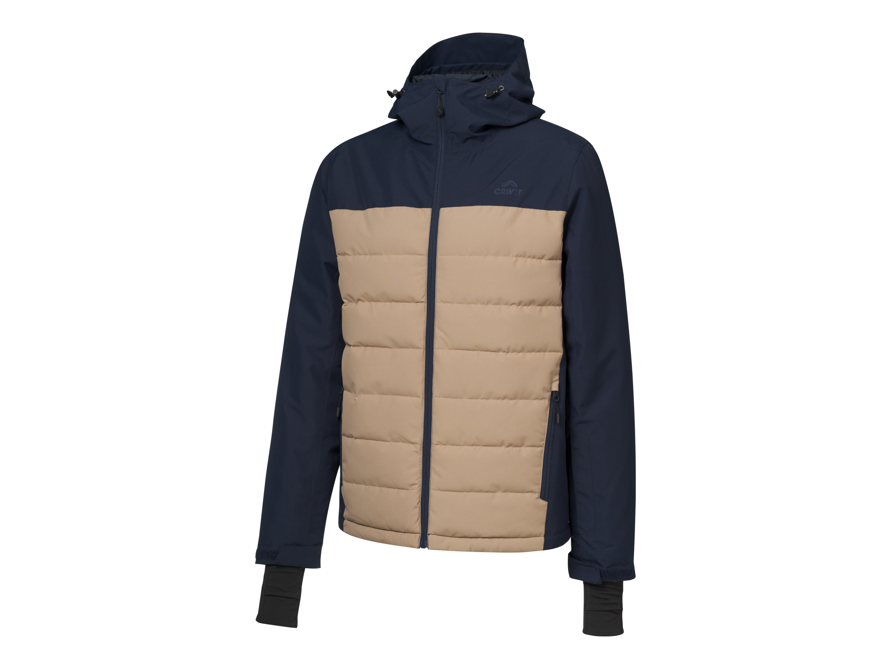 CRIVIT Kurtka narciarska męska (Granatowy/ beżowy, S (44/46))