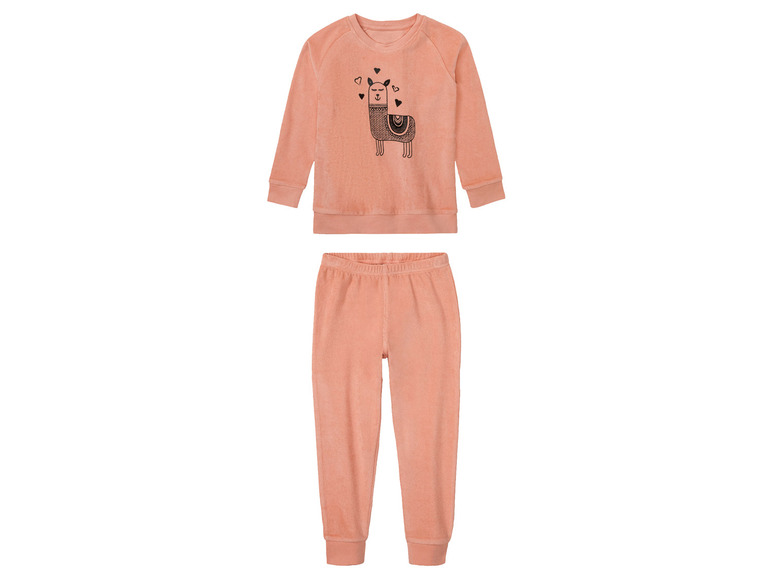 Pełny ekran: lupilu® Dziewczęca piżama frotté z bawełną (koszulka + spodnie) - zdjęcie 5