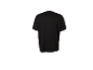 Czarny t-shirt, widok z tyłu.