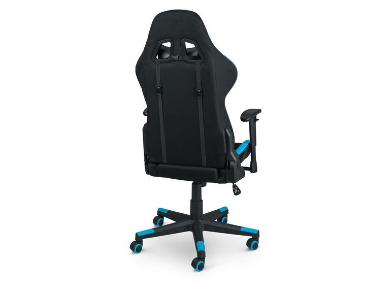 Pełny ekran: LIVARNO home Krzesło gamingowe kubełkowe, czarny/niebieski - zdjęcie 3