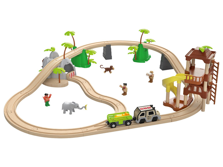 Pełny ekran: Playtive Drewniana kolejka dżungla lub stacja kolejowa - zdjęcie 10