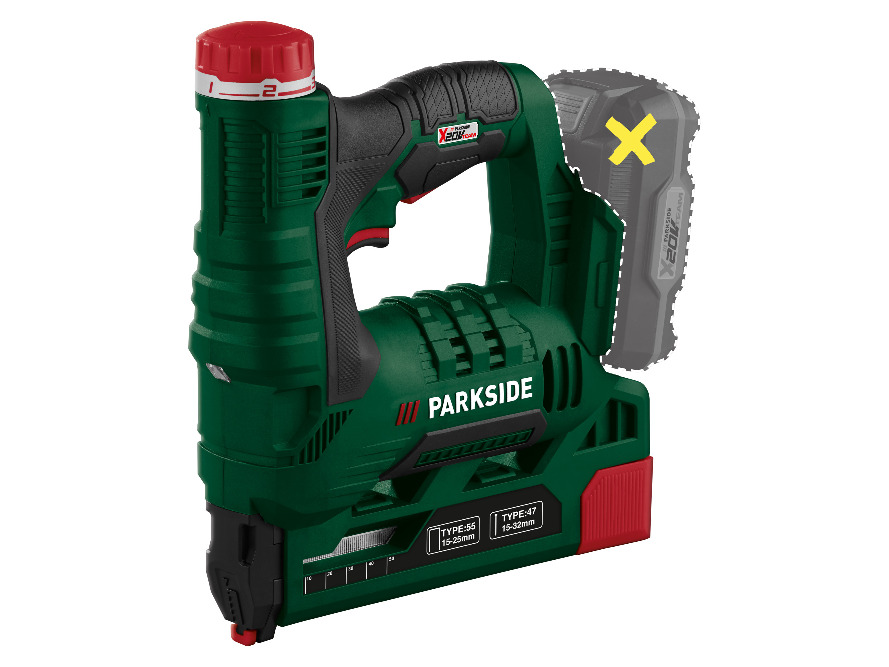 PARKSIDE® Zszywacz akumulatorowy, 20 V, PAT 20-Li A1 (bez akumulatora i ładowarki)
