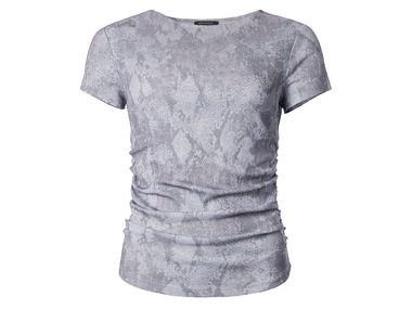 esmara® T-shirt damski z kolekcji kapsułowej, o strukturze siateczki, szary
