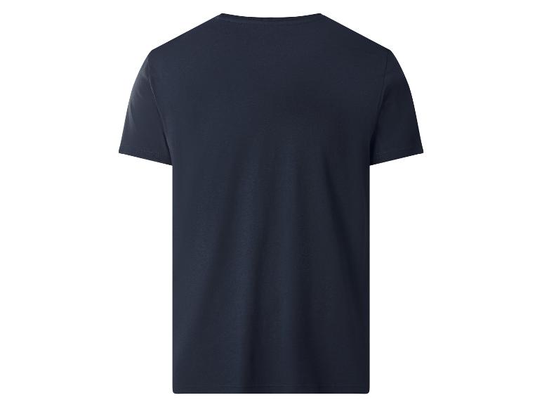 Granatowy T-shirt z krótkim rękawem, widok z tyłu