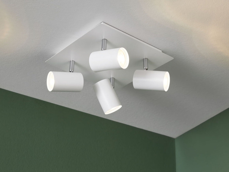Pełny ekran: LIVARNO home Lampa sufitowa LED z 4 lampami punktowymi - zdjęcie 4