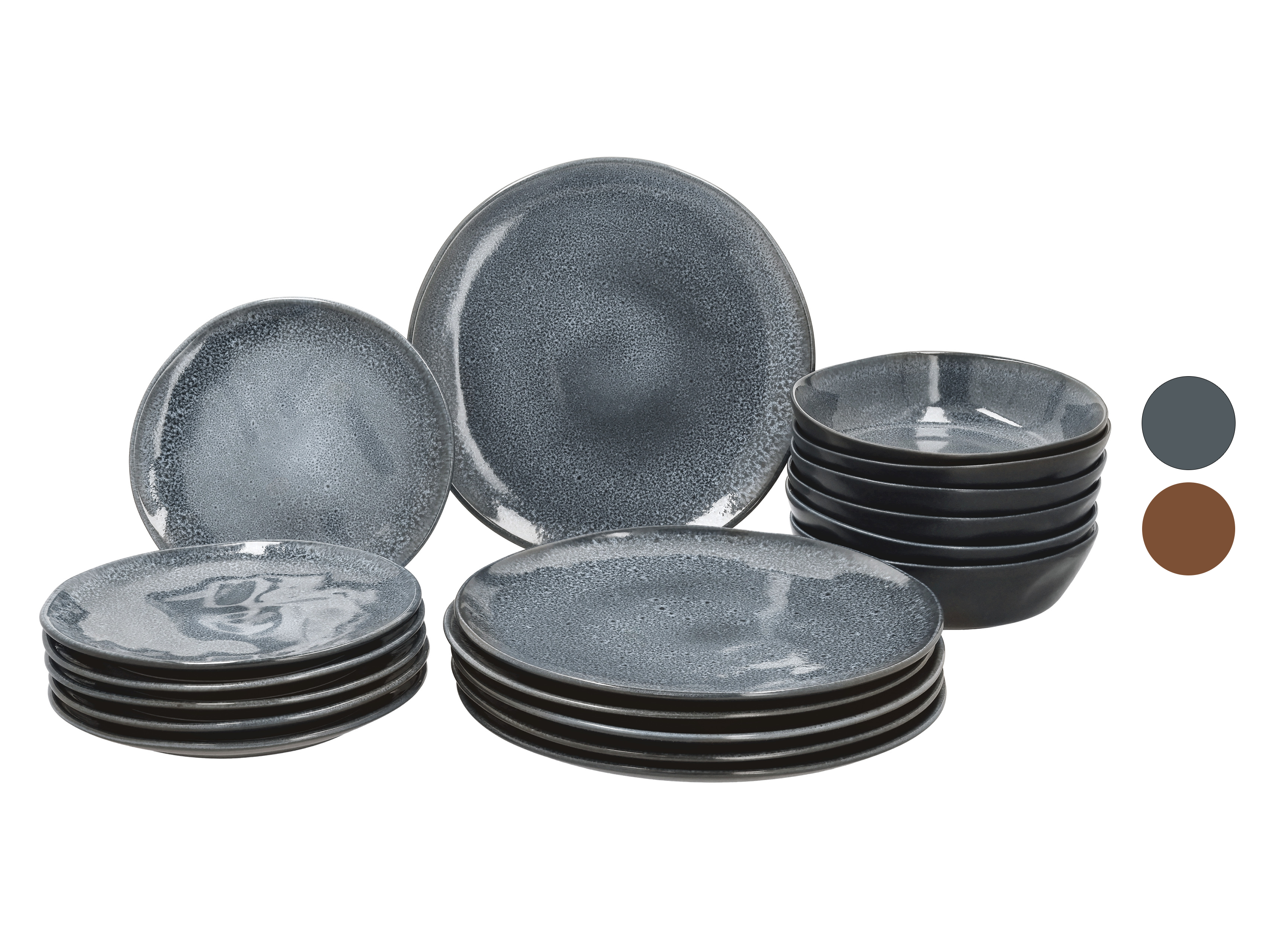 SILVERCREST® Serwis obiadowy z kamionki ,18-częściowy