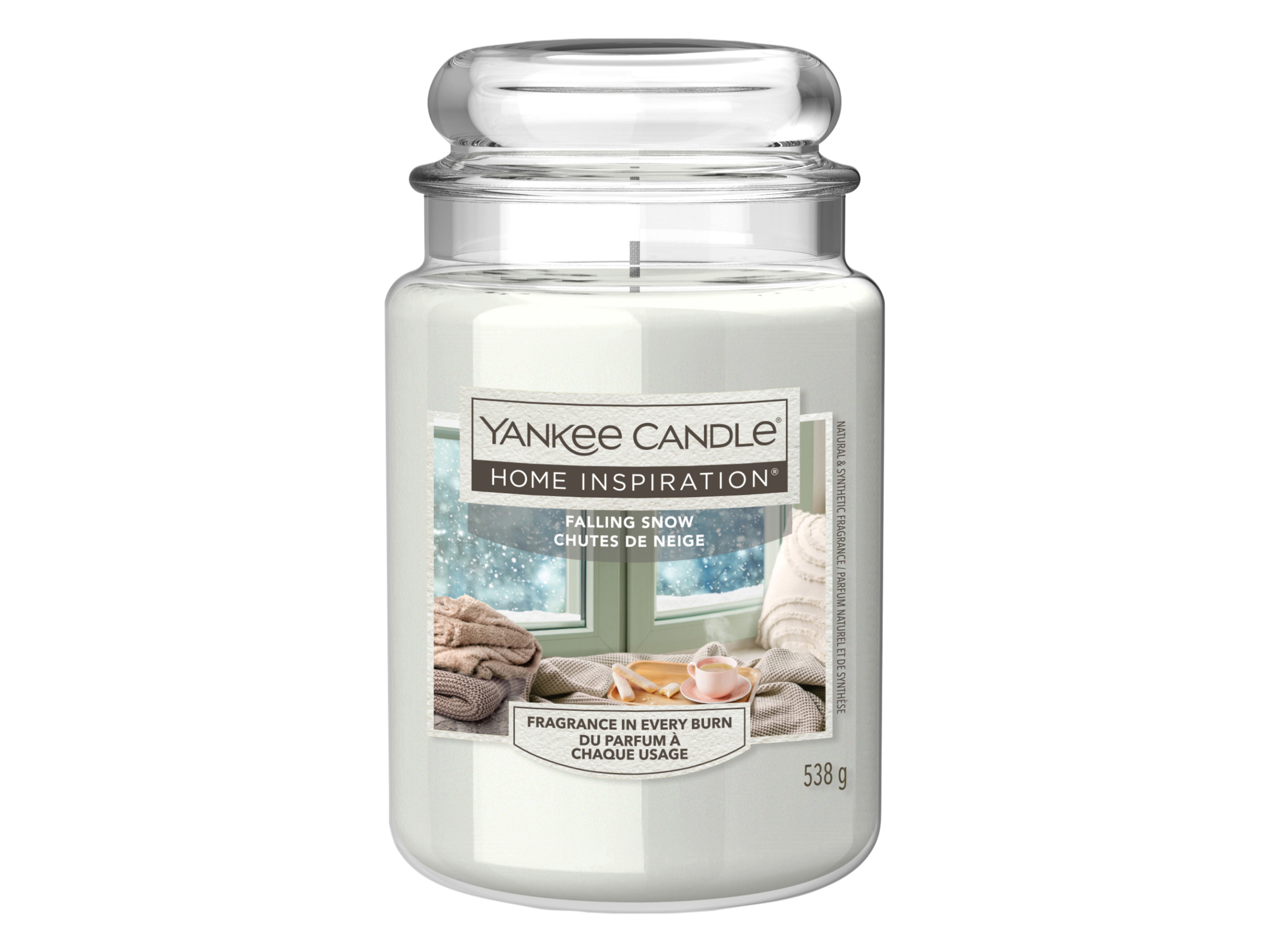 YANKEE CANDLE Świeca zapachowa w szkle Falling Snow, 538 g
