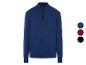 Niebieski sweter z zamkiem błyskawicznym od Lyle & Scott.