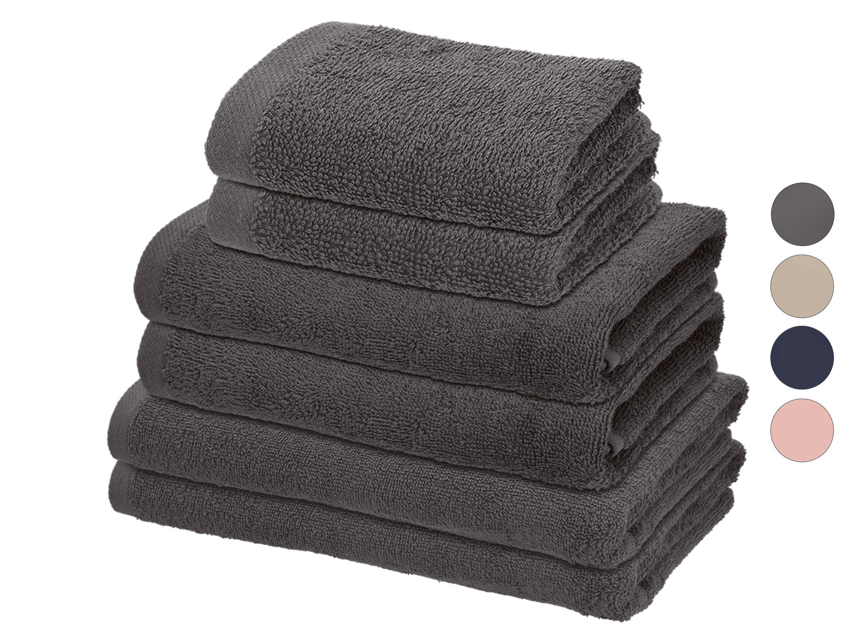 LIVARNO® Komplet 6 ręczników frotte