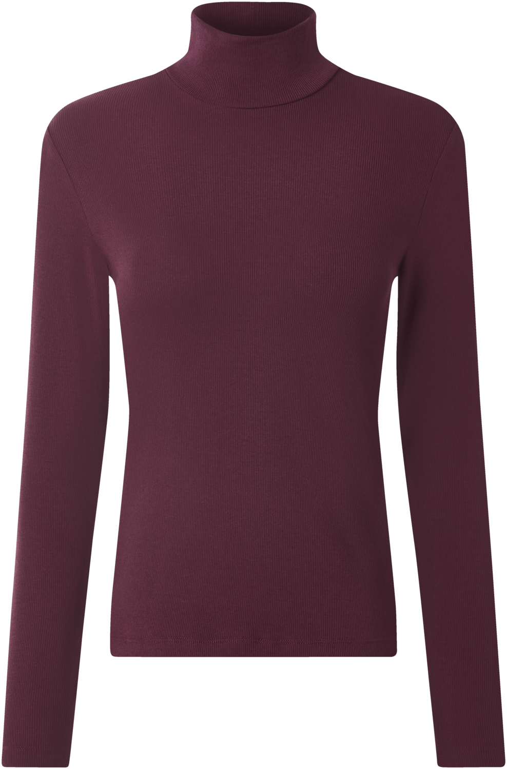 ESMARA® Damska prążkowana koszulka z golfem (Lila, XL(48/50))