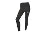 Czarne damskie legginsy sportowe z odblaskowym logo z boku.