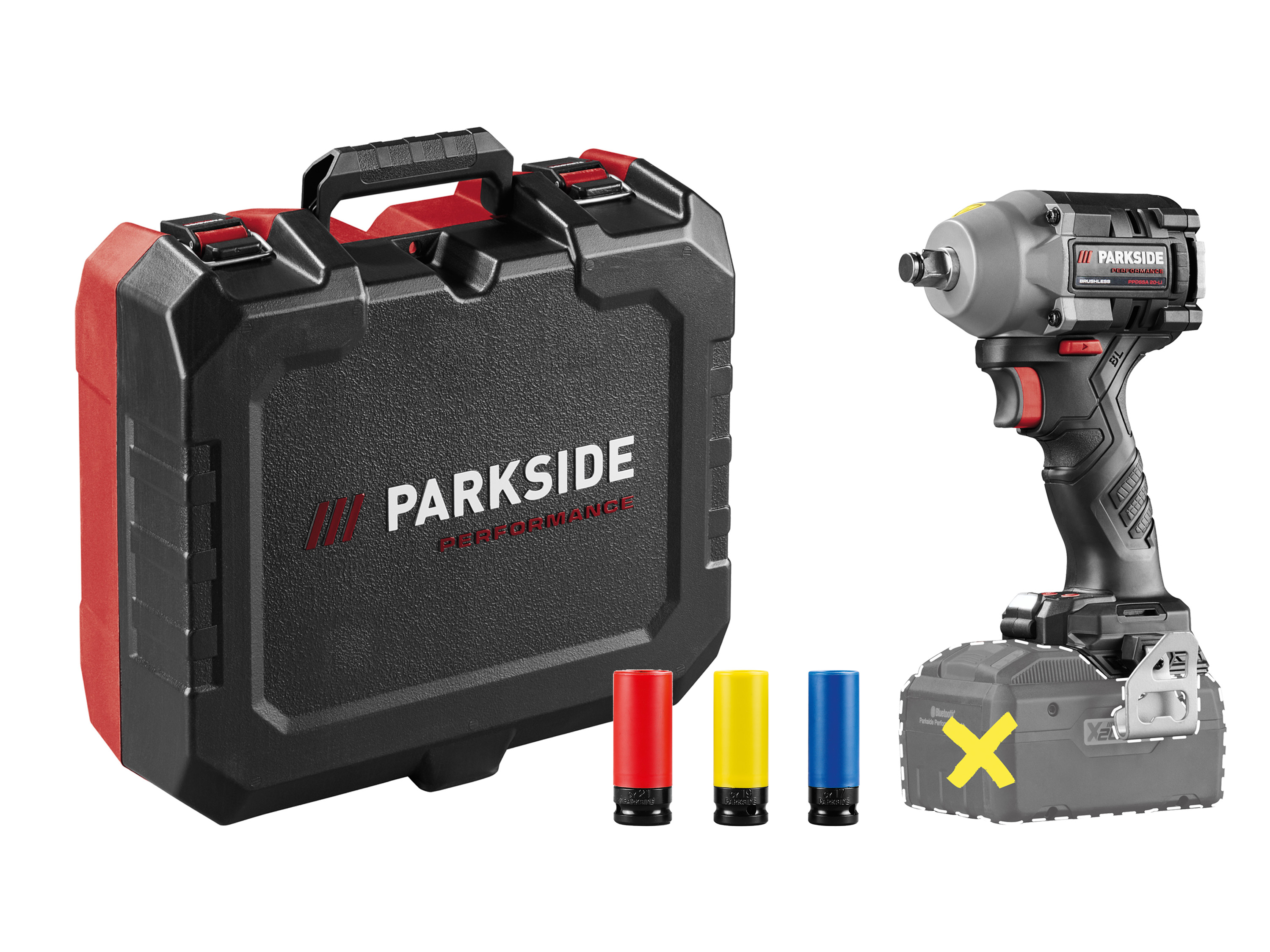 PARKSIDE PERFORMANCE®  Klucz udarowy 20 V, PPDSSA 20-Li B2 (bez akumulatora i bez ładowarki)