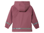 Różowa wodoodporna kurtka dla dziewczynek z elementami odblaskowymi.
