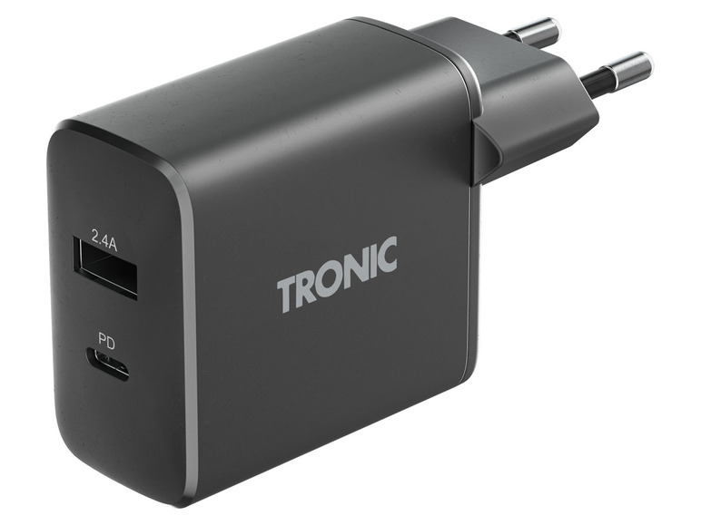 Pełny ekran: TRONIC Ładowarka ścienna, 2 porty USB, z zasilaniem, 30 W - zdjęcie 2