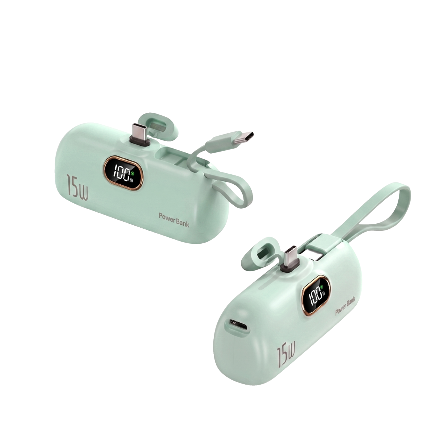 VALE Mini powerbank USB-C, 5000mAh (Miętowy)