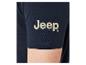 Granatowy T-shirt z beżowym logo Jeep.