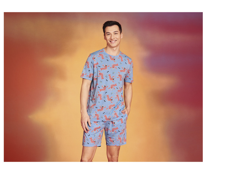 Pełny ekran: LIVERGY® Piżama męska z nadrukiem (t-shirt + szorty) - zdjęcie 4